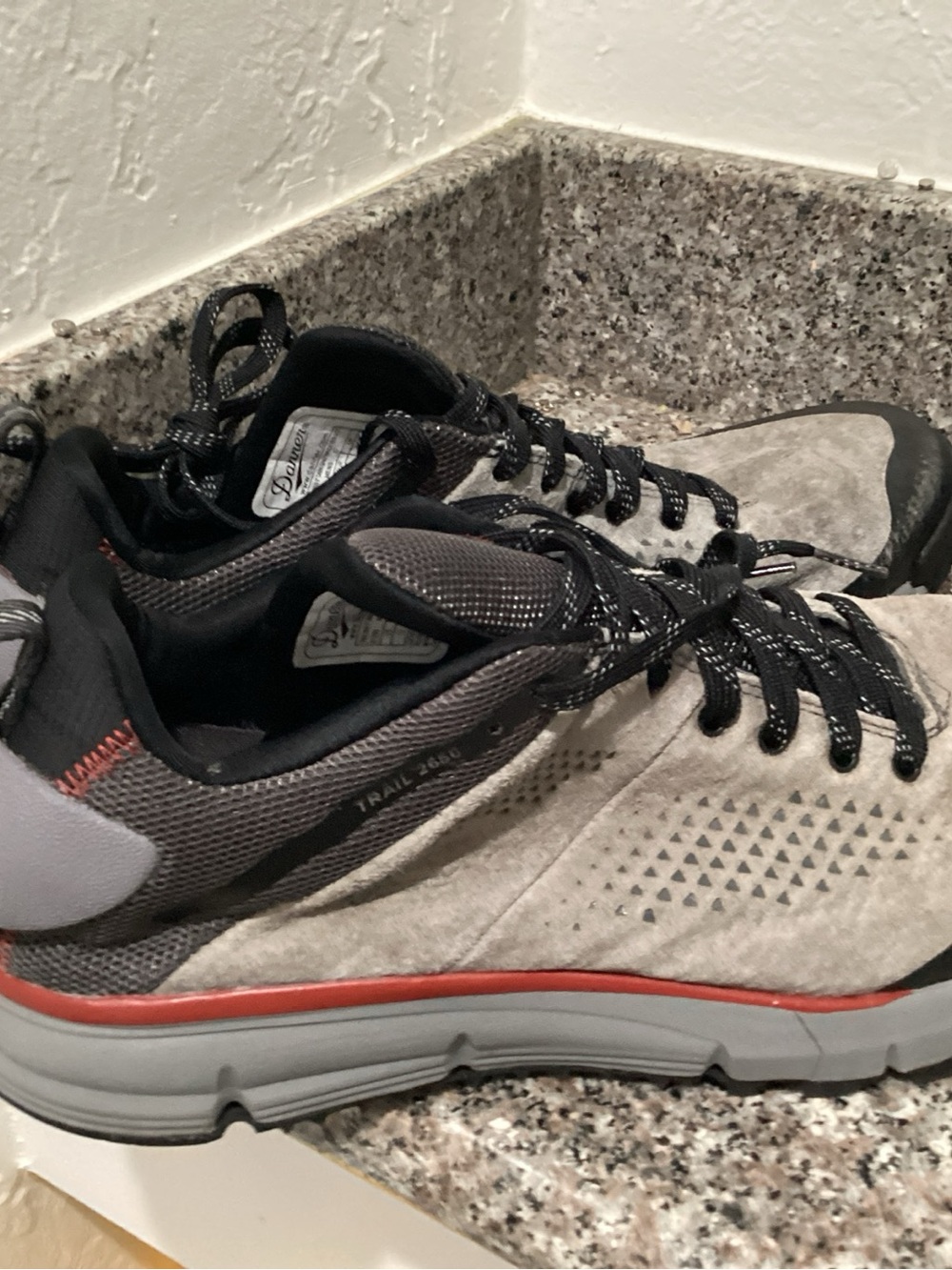 Danner Men's Trail Shoes — Gray, Black with Orange Accent
